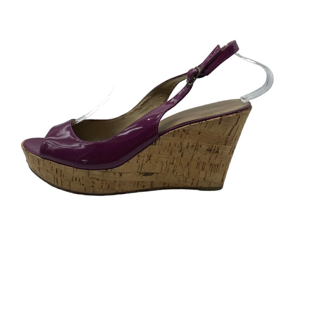 Marc Fisher Women Sandal Platform Wedges Slingback Peep Toe Purple Size 8.5 - Picture 4 of 8